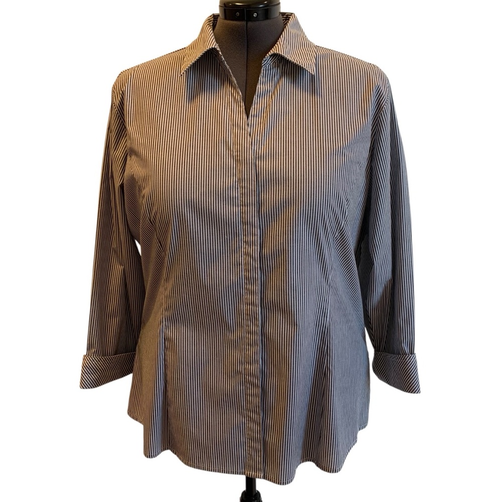 Riders by Lee Shirt Striped Button Front * XXL